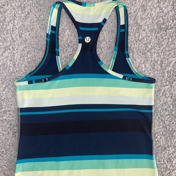 Lululemon Cool Racerback Tank Assorted Stripe Surge Women’s Size 4 - Picture 4 of 5